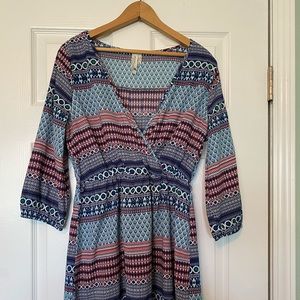 Pink Owl 3/4 Sleeve Dress